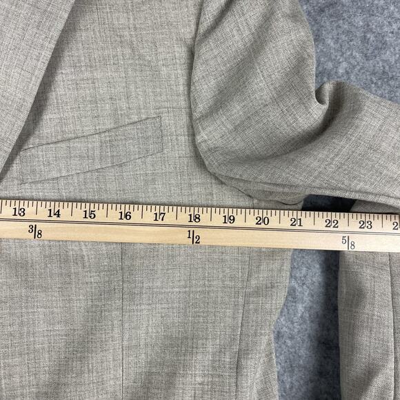 Brooks Brothers Regent Fit Blazer Sport Coat Mens 42R Beige Wool Ramie 2 Button - Picture 8 of 16